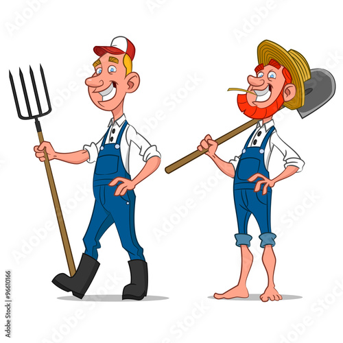 farmers. Vector illustration.