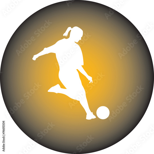 woman play soccer photo