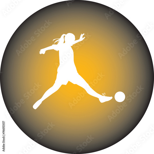 woman play soccer