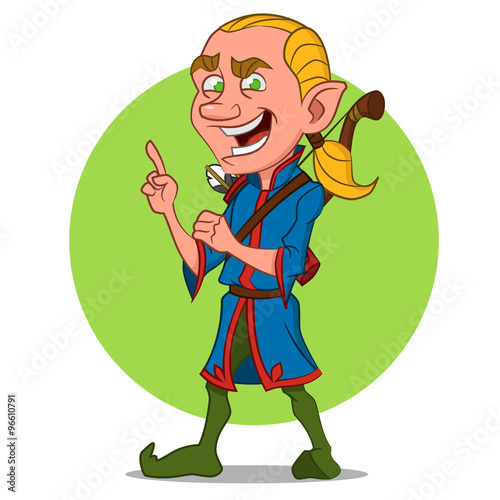 elf says. Vector illustration.
