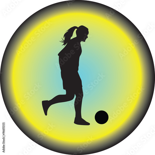 woman play soccer