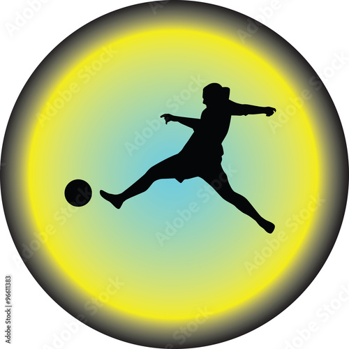woman play soccer