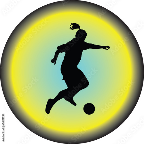 woman play soccer