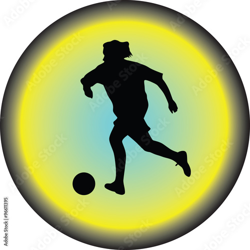 woman play soccer