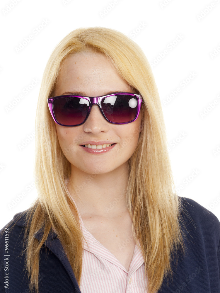 Woman with Sunglasses Looking at Viewer Woman with Sunglasses Looking at Viewer