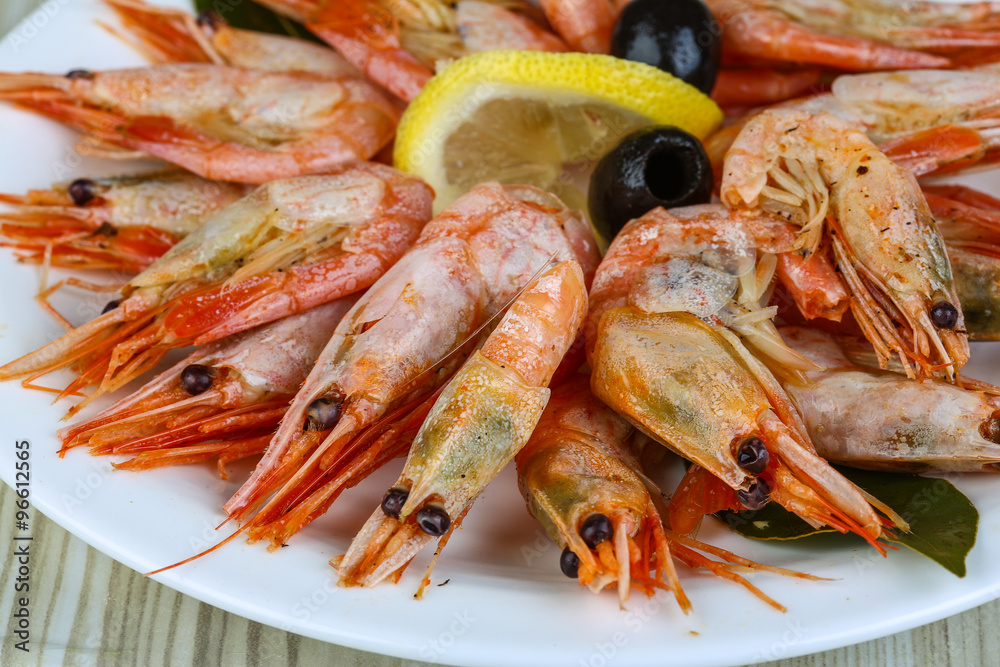 Boiled shrimps Boiled shrimps