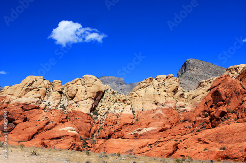 Colorful rocks at the Red Rock Canyon National Conservation Area in Nevada, USA photo
