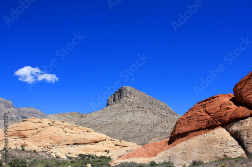 Colorful rocks at the Red Rock Canyon National Conservation Area in Nevada  USA