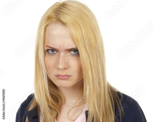 Woman Scowling