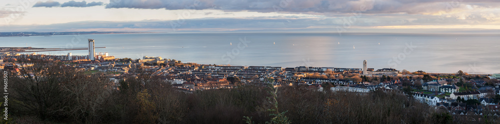 Swansea City South Wales
A panoramic view of Swansea centre and the Bay area from the Townhill area