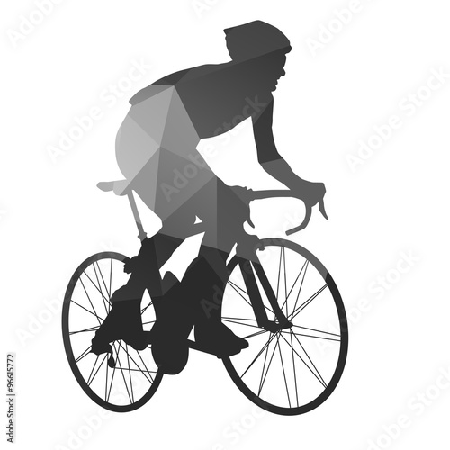 Cycling. Abstract road cyclist.