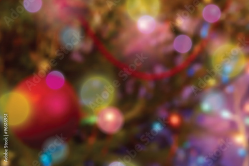 Blurred colorful christmas lights background