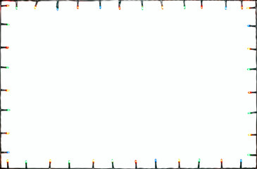 Christmas lights frame