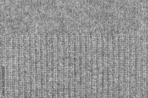 Gray woolen knitted background