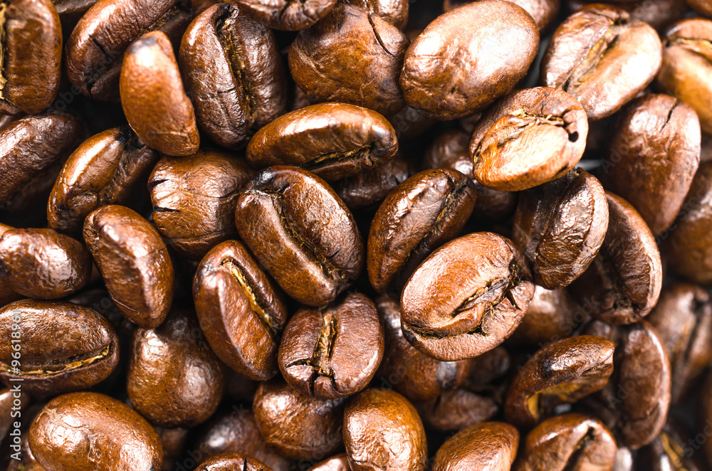 Obraz premium background of roasted coffee beans