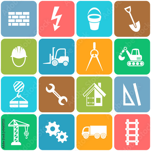 Vector abstract construction icons