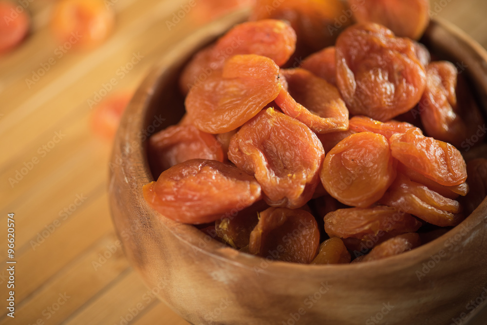 Dried apricots in a bowl Dried apricots in a bowl