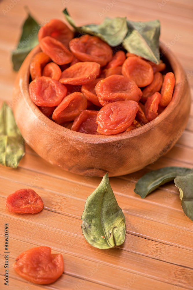 Dried apricots in a bowl Dried apricots in a bowl