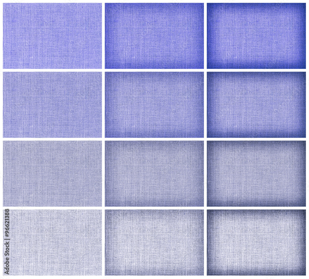 Fototapeta premium collection natural sackcloth texture for background, blue colour