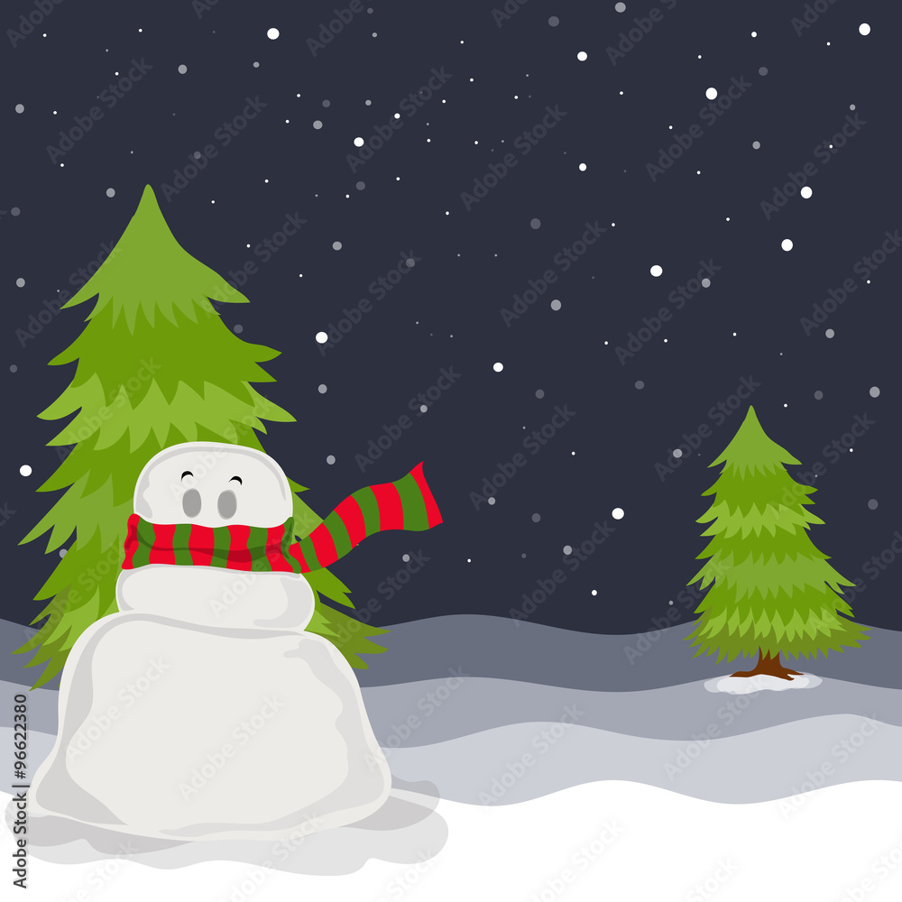 Fototapeta premium Cute snowman for Christmas celebration.
