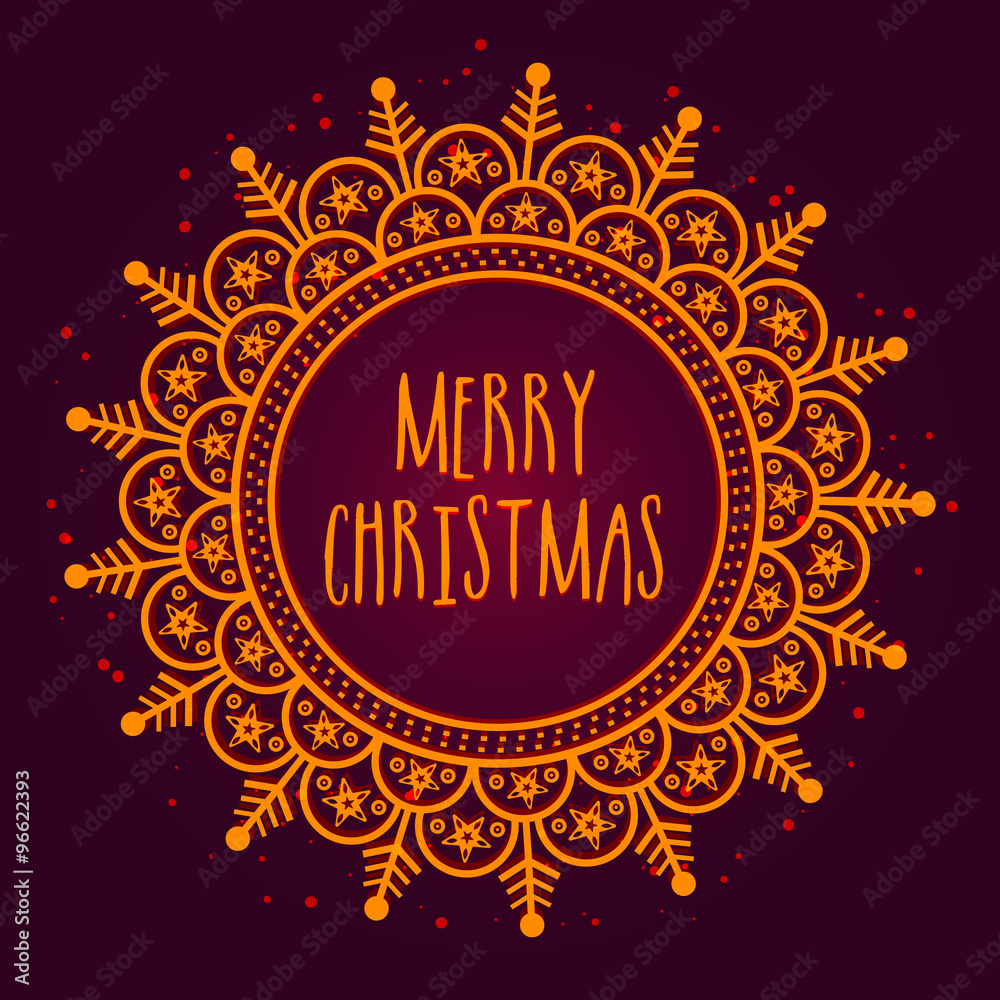 Greeting card for Merry Christmas celebration.