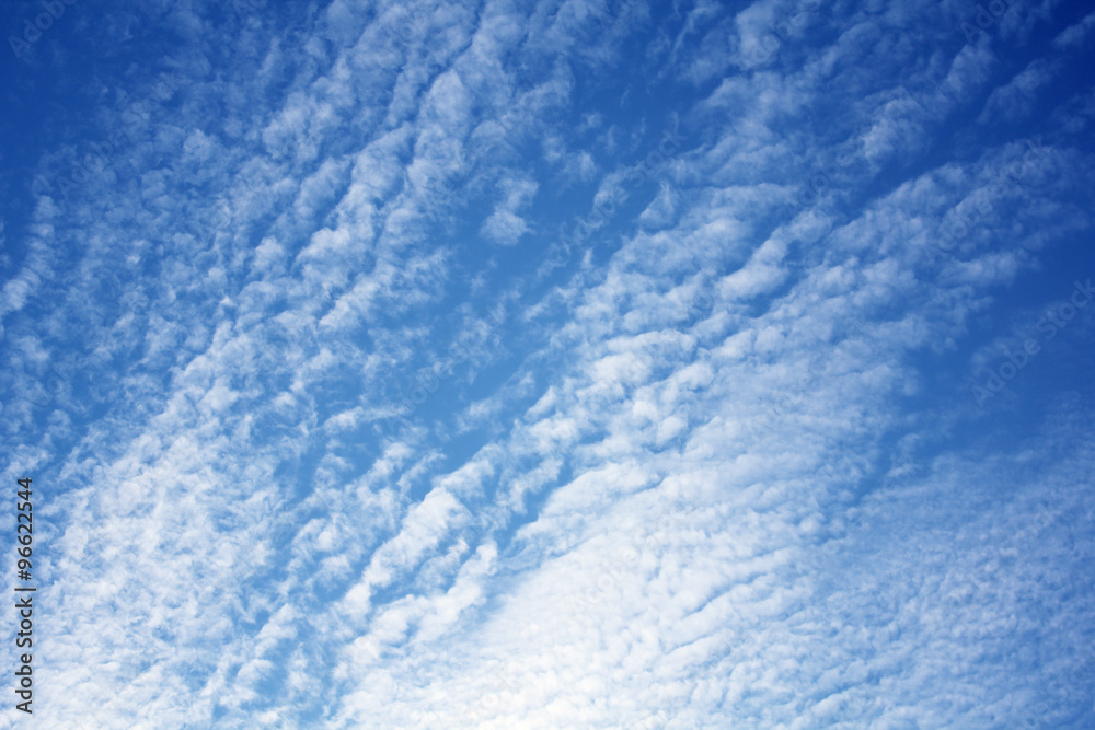 blue sky with cloud pattern