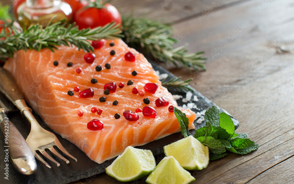 Salmon with vegetables and herbs Salmon with vegetables and herbs