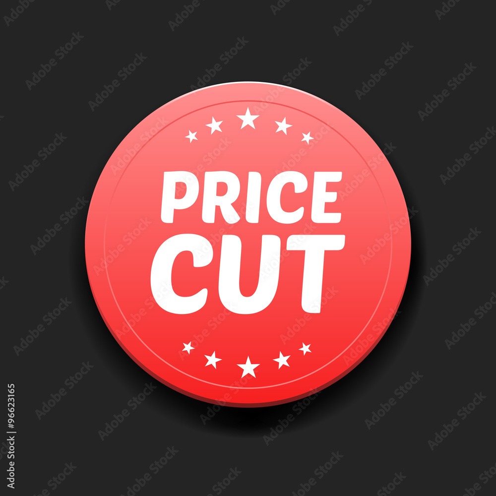 Price Cut Round Label