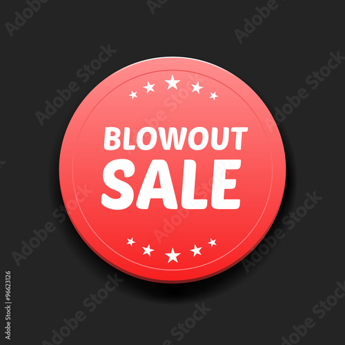 Blowout Sale Round Label