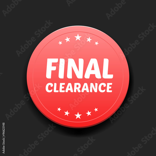 Final Clearance Round Label