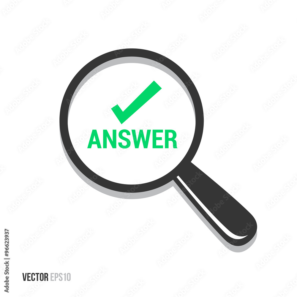 Answer Magnifying Glass Answer Magnifying Glass
