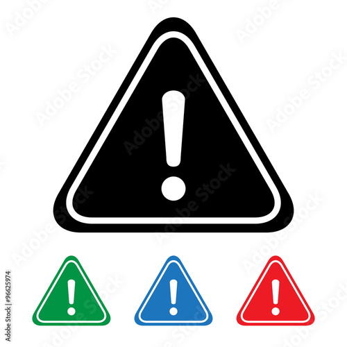 exclamation danger sign set