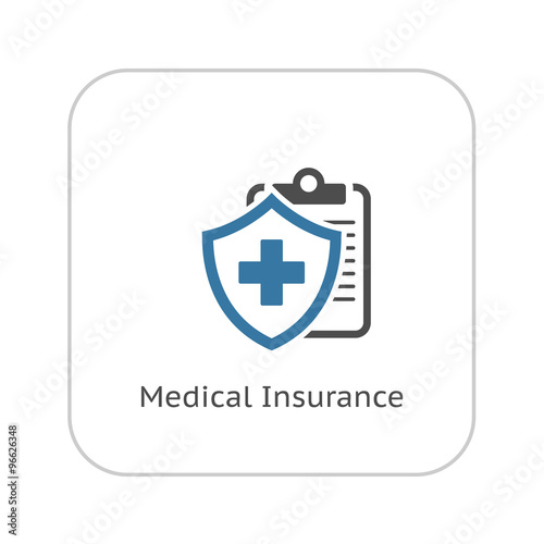 Medical Insurance Icon. Flat Design.