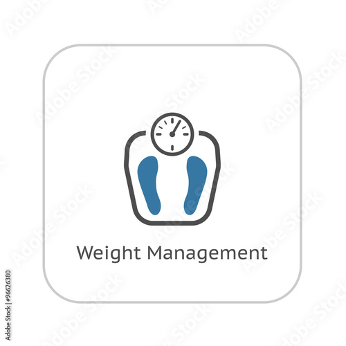 Weight Management Icon. Flat Design.