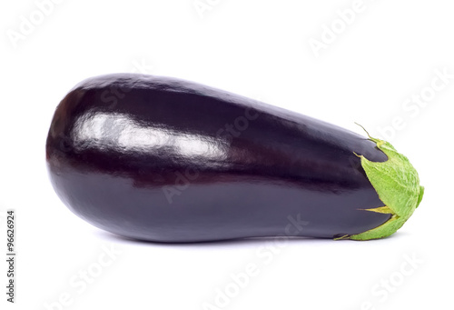 Eggplant studio shot isolated on white background.
