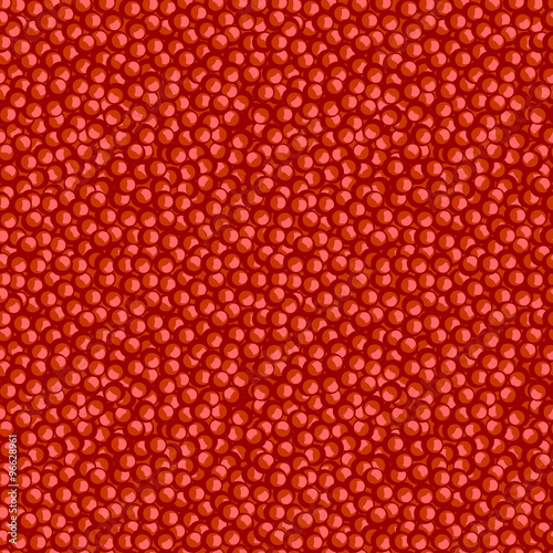 Seamless fruits vector pattern, bright red background with pomegranates seeds.