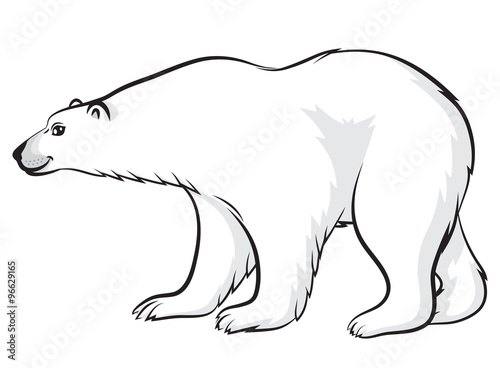 Cartoon polar bear