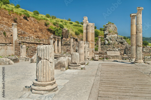 ancient columns and ruins