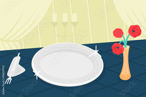 Empty plate on the table