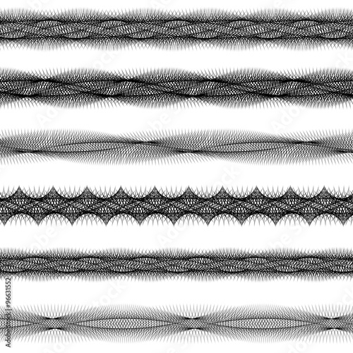 Fractal page text divider line set