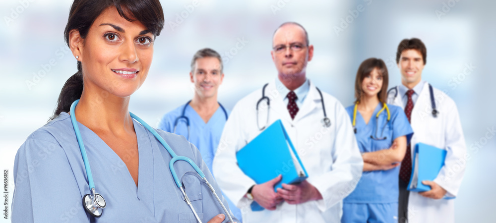 Fototapeta premium Group of hospital doctors.