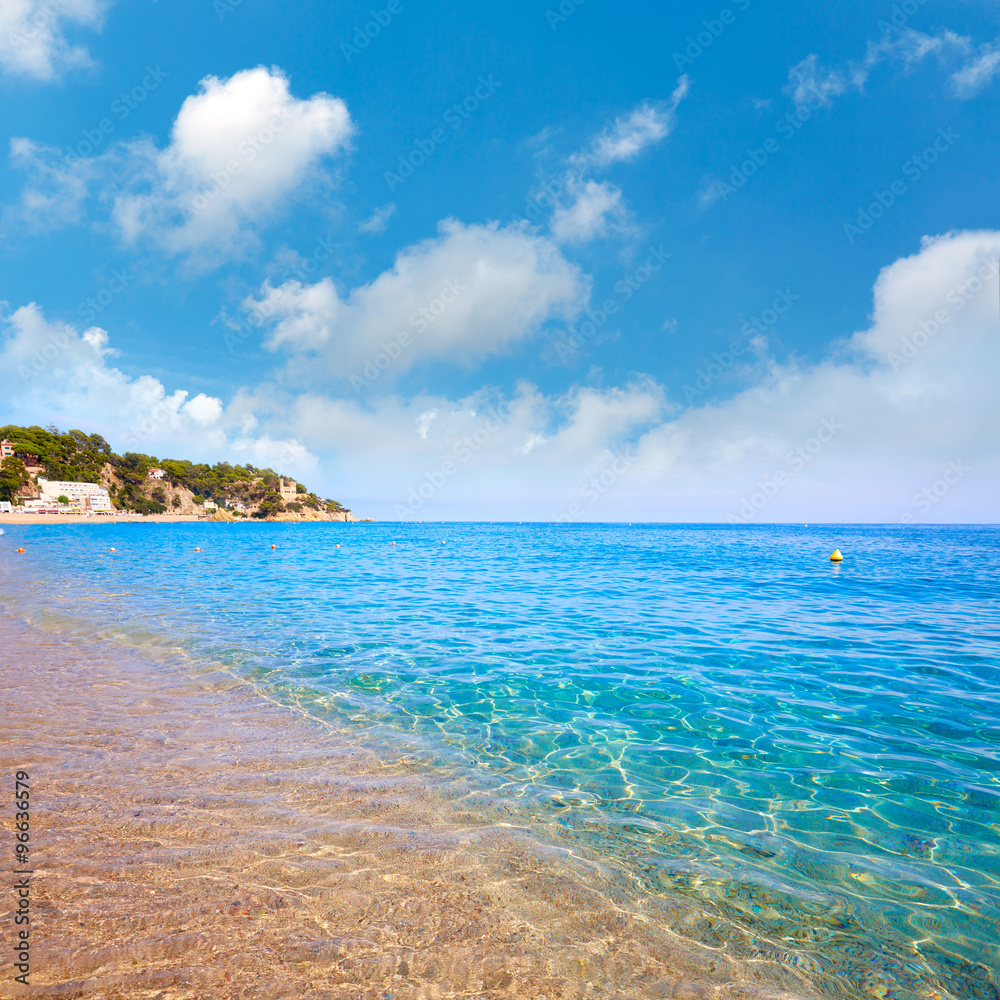 Costa Brava beach Lloret de Mar in Catalonia