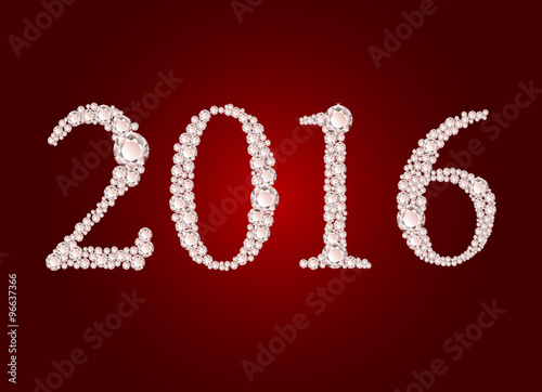 Vector diamond 2016 text