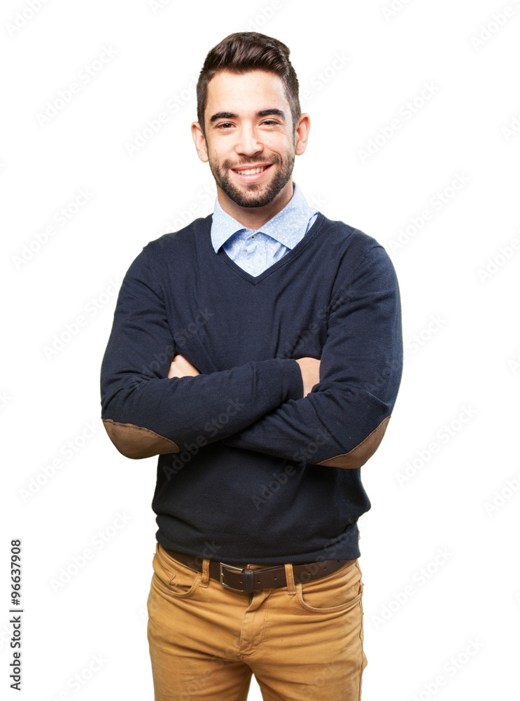 elegant man crossing arms elegant man crossing arms