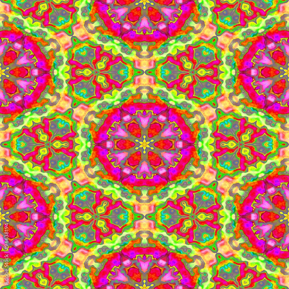 Abstract kaleidoscope seamless pattern for background / mosaic