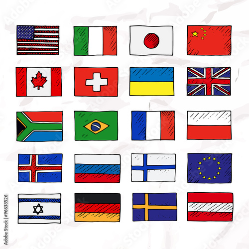 Set of flags.