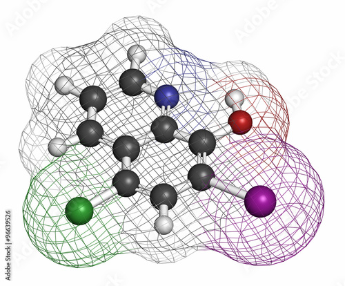 Clioquinol (iodochlorhydroxyquin) antifungal and antiprotozoal photo