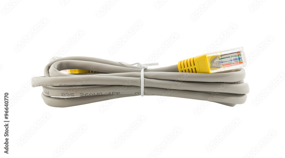 Obraz premium lan cable isolated on white background