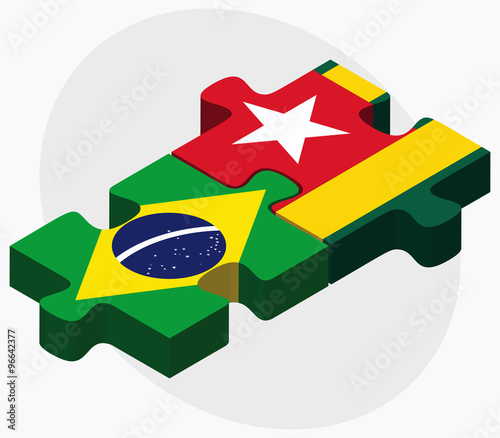 Brazil and Togo Flags