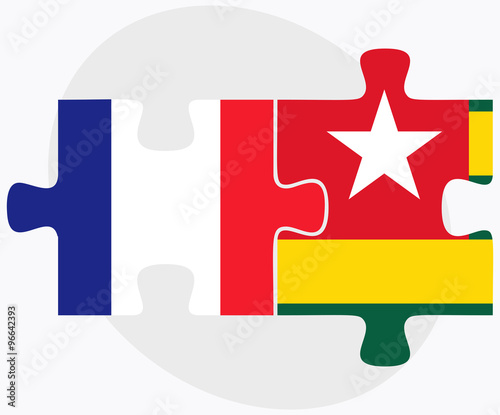 France and Togo Flags